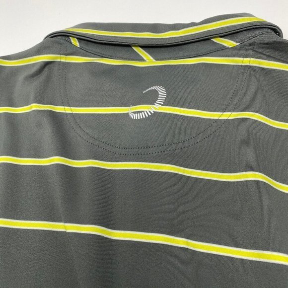 ZERO RESTRICTION Tour Series Rio Mar Golf‎ Polo Gray/Yellow Stripe XL - Picture 5 of 6